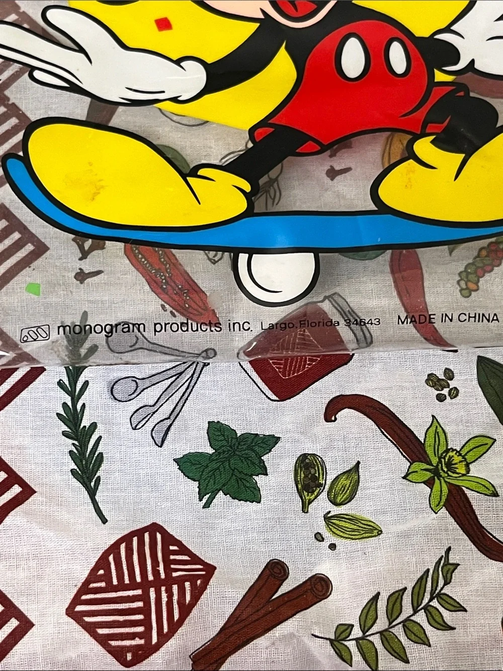 Disney Clear Mickey Mouse Tote Bag - Yellow, Red, Blue & Green Accents
